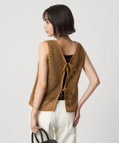 green label relaxing / グリーンレーベル リラクシング ニット・セーター | メッシュ 2WAY ノースリーブ ニット プルオーバー ウォッシャブル