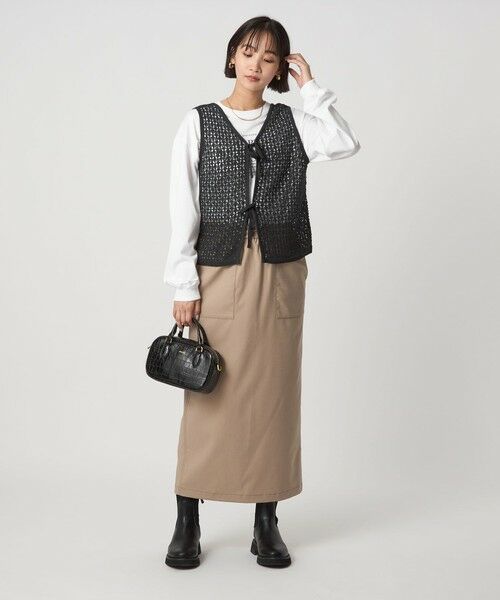 green label relaxing / グリーンレーベル リラクシング ニット・セーター | メッシュ 2WAY ノースリーブ ニット プルオーバー ウォッシャブル | 詳細2