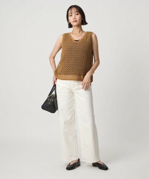 green label relaxing / グリーンレーベル リラクシング ニット・セーター | メッシュ 2WAY ノースリーブ ニット プルオーバー ウォッシャブル | 詳細9