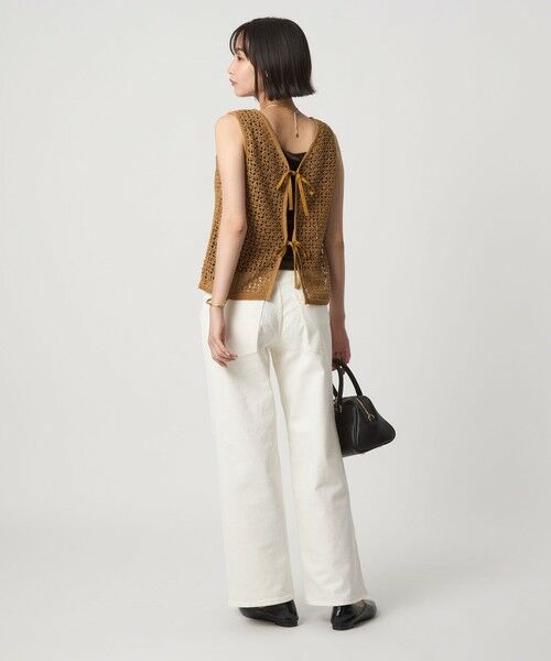 green label relaxing / グリーンレーベル リラクシング ニット・セーター | メッシュ 2WAY ノースリーブ ニット プルオーバー ウォッシャブル | 詳細10