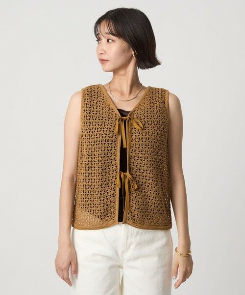 green label relaxing / グリーンレーベル リラクシング ニット・セーター | メッシュ 2WAY ノースリーブ ニット プルオーバー ウォッシャブル | 詳細11