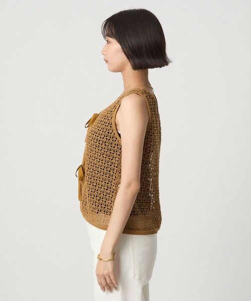 green label relaxing / グリーンレーベル リラクシング ニット・セーター | メッシュ 2WAY ノースリーブ ニット プルオーバー ウォッシャブル | 詳細12