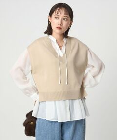 green label relaxing / グリーンレーベル リラクシング ベスト | Vネック ニット ベスト