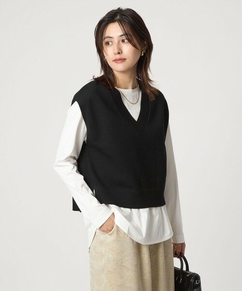 green label relaxing / グリーンレーベル リラクシング ベスト | Vネック ニット ベスト | 詳細1