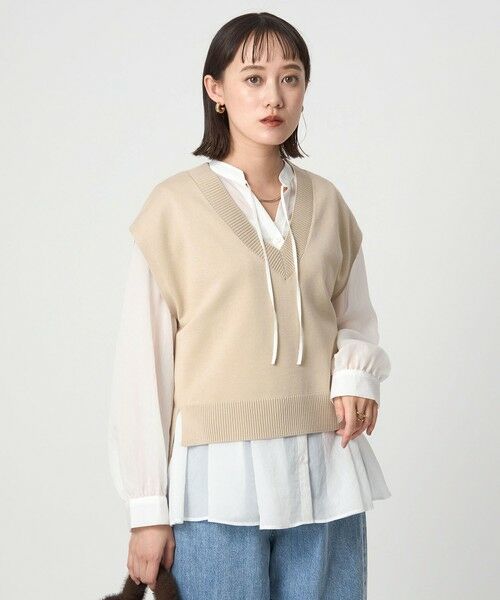 green label relaxing / グリーンレーベル リラクシング ベスト | Vネック ニット ベスト | 詳細8