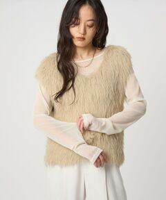 green label relaxing / グリーンレーベル リラクシング ベスト | フェザー ノースリーブ プルオーバー  -ウォッシャブル-