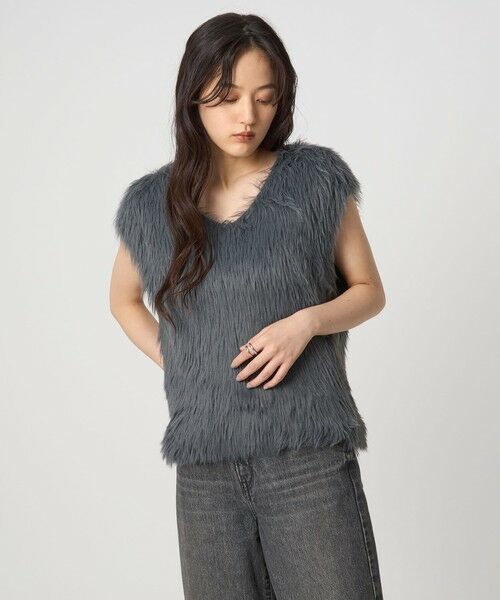 green label relaxing / グリーンレーベル リラクシング ベスト | フェザー ノースリーブ プルオーバー  -ウォッシャブル- | 詳細3