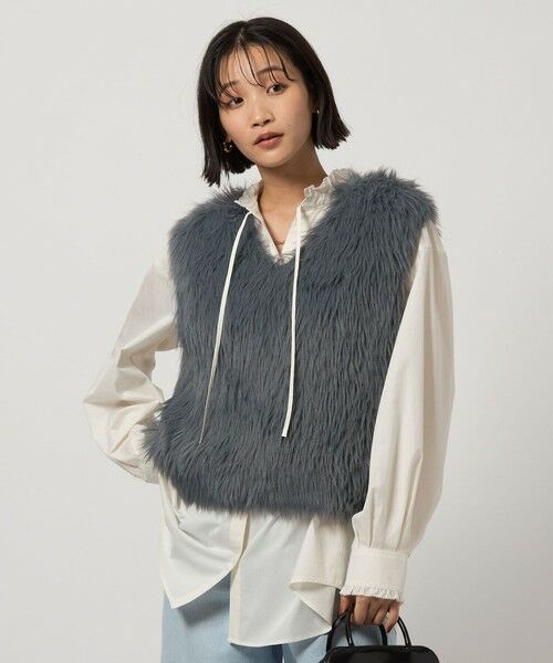 green label relaxing / グリーンレーベル リラクシング ベスト | フェザー ノースリーブ プルオーバー  -ウォッシャブル- | 詳細7