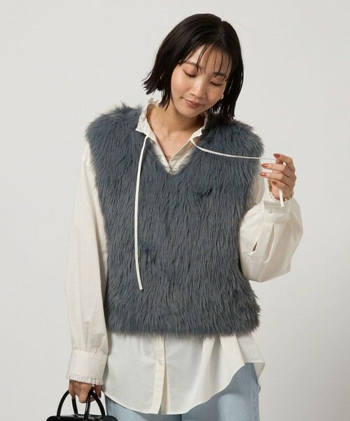 green label relaxing / グリーンレーベル リラクシング ベスト | フェザー ノースリーブ プルオーバー  -ウォッシャブル- | 詳細9