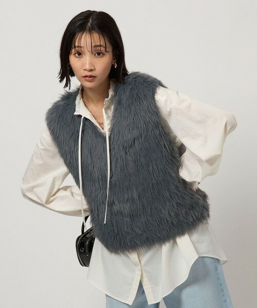 green label relaxing / グリーンレーベル リラクシング ベスト | フェザー ノースリーブ プルオーバー  -ウォッシャブル- | 詳細10