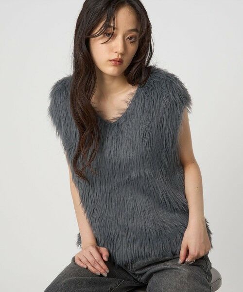 green label relaxing / グリーンレーベル リラクシング ベスト | フェザー ノースリーブ プルオーバー  -ウォッシャブル- | 詳細1