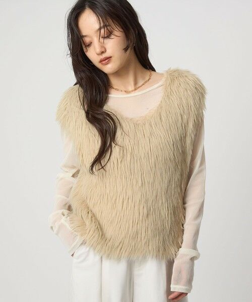 green label relaxing / グリーンレーベル リラクシング ベスト | フェザー ノースリーブ プルオーバー  -ウォッシャブル- | 詳細13