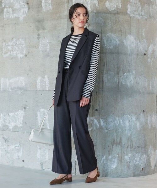 green label relaxing / グリーンレーベル リラクシング ベスト | ツイードライク ジレ マシンウォッシャブル 帯電防止 | 詳細2