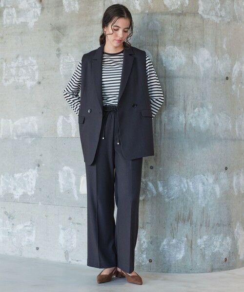 green label relaxing / グリーンレーベル リラクシング ベスト | ツイードライク ジレ マシンウォッシャブル 帯電防止 | 詳細3