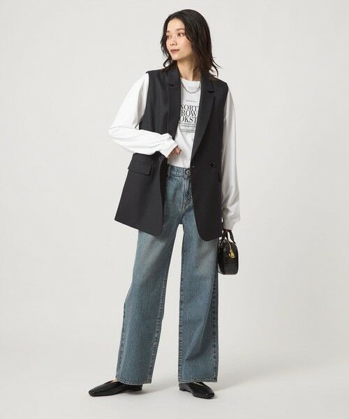 green label relaxing / グリーンレーベル リラクシング ベスト | ツイードライク ジレ マシンウォッシャブル 帯電防止 | 詳細6