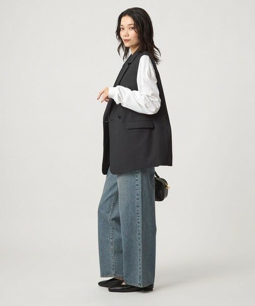 green label relaxing / グリーンレーベル リラクシング ベスト | ツイードライク ジレ マシンウォッシャブル 帯電防止 | 詳細7