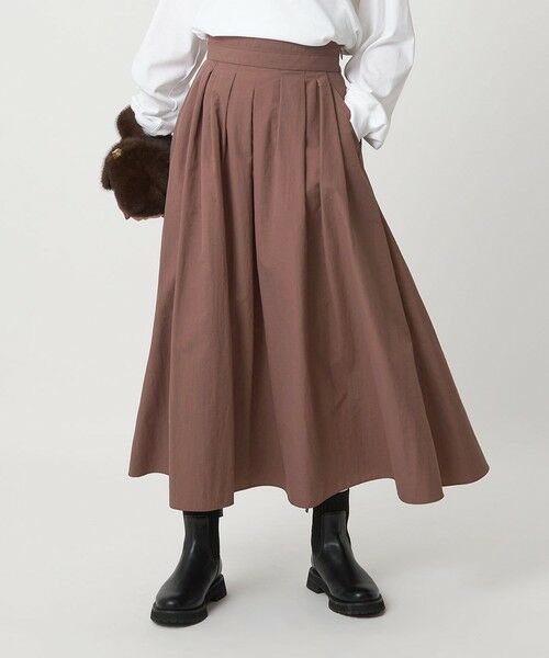 green label relaxing/グリーンレーベル リラクシング タック フレア スカート MD. BROWN S(36) green label relaxing/グリーンレーベル リラクシング タック フレア スカート MD. BROWN S(36)