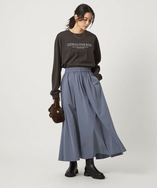 green label relaxing / グリーンレーベル リラクシング ロング・マキシ丈スカート | ボリューム ギャザー スカート | 詳細14