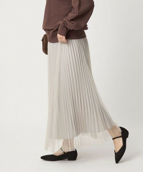 green label relaxing / グリーンレーベル リラクシング ロング・マキシ丈スカート | ［size SHORT/TALLあり］2WAY チュール プリーツ スカート | 詳細1