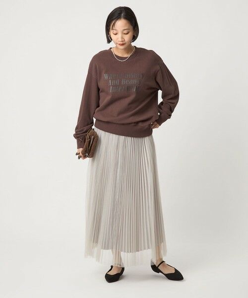 green label relaxing / グリーンレーベル リラクシング ロング・マキシ丈スカート | ［size SHORT/TALLあり］2WAY チュール プリーツ スカート | 詳細2