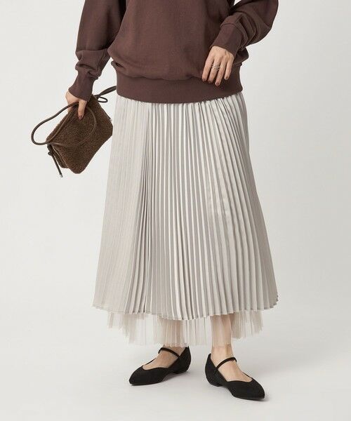 green label relaxing / グリーンレーベル リラクシング ロング・マキシ丈スカート | ［size SHORT/TALLあり］2WAY チュール プリーツ スカート | 詳細3