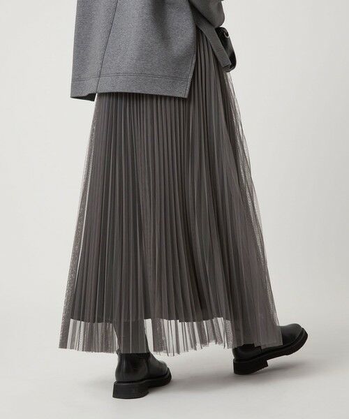 green label relaxing / グリーンレーベル リラクシング ロング・マキシ丈スカート | ［size SHORT/TALLあり］2WAY チュール プリーツ スカート | 詳細14