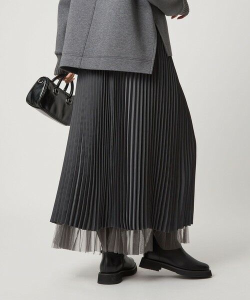 green label relaxing / グリーンレーベル リラクシング ロング・マキシ丈スカート | ［size SHORT/TALLあり］2WAY チュール プリーツ スカート | 詳細16