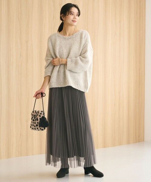 green label relaxing / グリーンレーベル リラクシング ロング・マキシ丈スカート | ［size SHORT/TALLあり］2WAY チュール プリーツ スカート | 詳細6