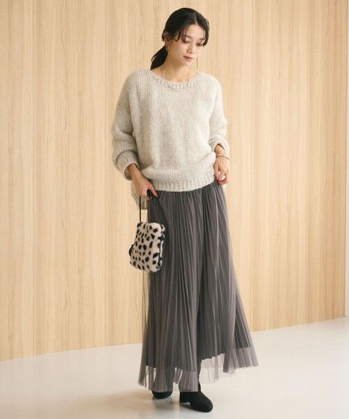 green label relaxing / グリーンレーベル リラクシング ロング・マキシ丈スカート | ［size SHORT/TALLあり］2WAY チュール プリーツ スカート | 詳細7