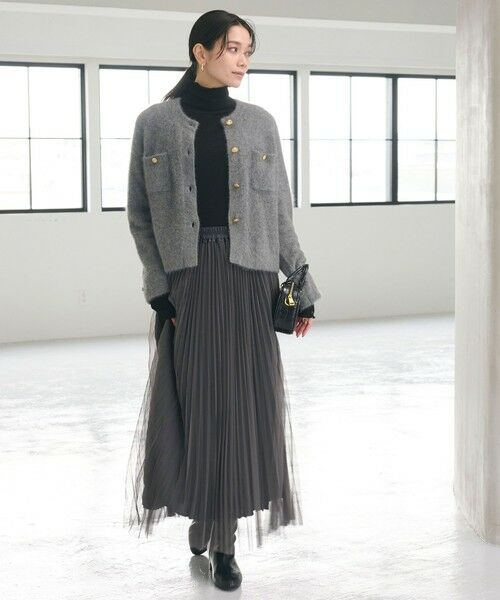 green label relaxing / グリーンレーベル リラクシング ロング・マキシ丈スカート | ［size SHORT/TALLあり］2WAY チュール プリーツ スカート | 詳細11