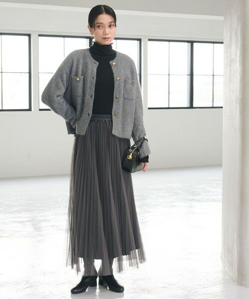 green label relaxing / グリーンレーベル リラクシング ロング・マキシ丈スカート | ［size SHORT/TALLあり］2WAY チュール プリーツ スカート | 詳細12