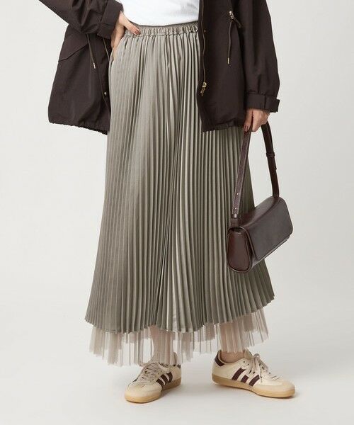 green label relaxing / グリーンレーベル リラクシング ロング・マキシ丈スカート | ［size SHORT/TALLあり］2WAY チュール プリーツ スカート | 詳細21