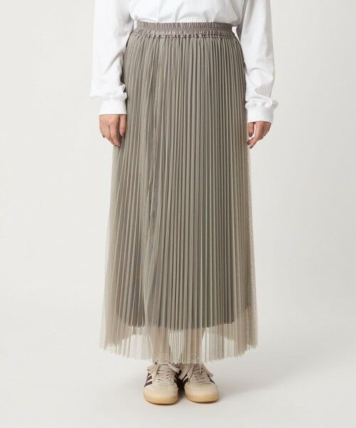 green label relaxing / グリーンレーベル リラクシング ロング・マキシ丈スカート | ［size SHORT/TALLあり］2WAY チュール プリーツ スカート | 詳細23