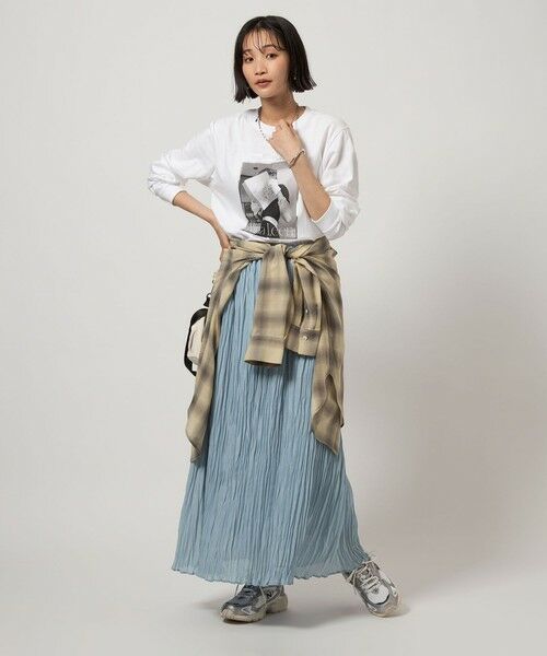 green label relaxing / グリーンレーベル リラクシング ロング・マキシ丈スカート | ワッシャー プリーツ スカート | 詳細14