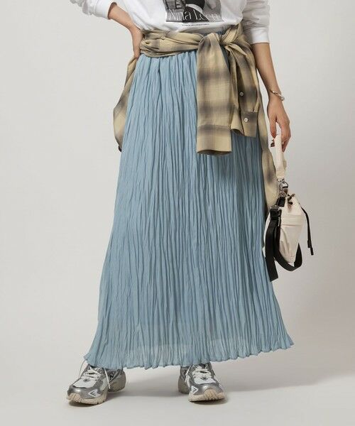 green label relaxing / グリーンレーベル リラクシング ロング・マキシ丈スカート | ワッシャー プリーツ スカート | 詳細12