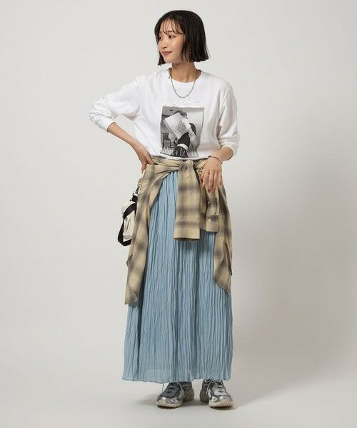 green label relaxing / グリーンレーベル リラクシング ロング・マキシ丈スカート | ワッシャー プリーツ スカート | 詳細13