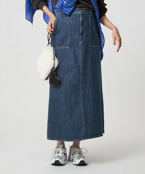 green label relaxing/グリーンレーベル リラクシング デニム スカート COBALT M(38) green label relaxing/グリーンレーベル リラクシング デニム スカート COBALT M(38)