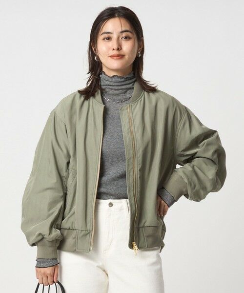 green label relaxing / グリーンレーベル リラクシング ブルゾン | ツイル コクーン MA-1 ウォッシャブル 撥水 吸湿発熱 | 詳細1