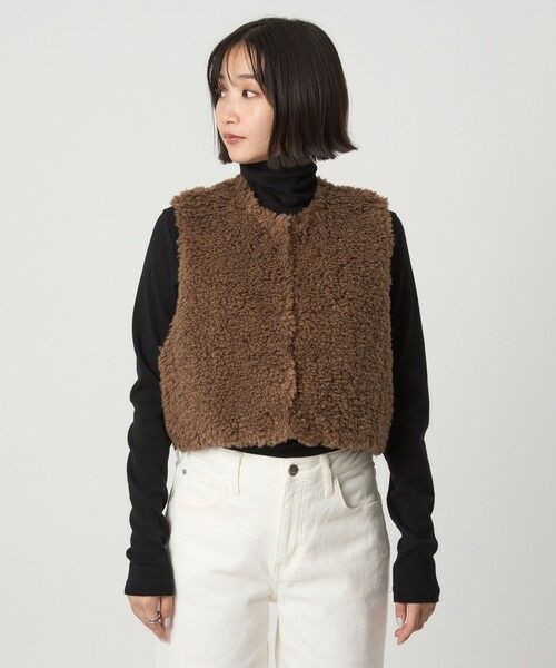 green label relaxing / グリーンレーベル リラクシング ベスト | ＜VINCENT PRADIER＞フェイクファー ベスト | 詳細13