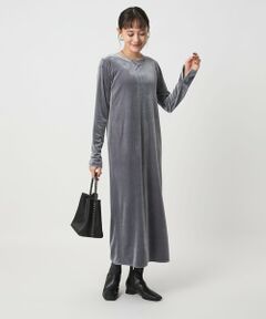 green label relaxing / グリーンレーベル リラクシング ロング・マキシ丈ワンピース | ベロア ワンピース