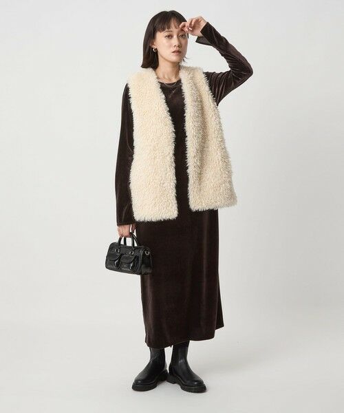 green label relaxing / グリーンレーベル リラクシング ロング・マキシ丈ワンピース | ベロア ワンピース | 詳細6