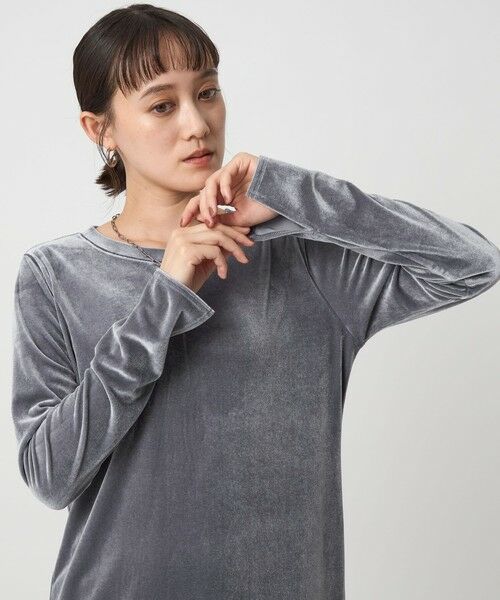 green label relaxing / グリーンレーベル リラクシング ロング・マキシ丈ワンピース | ベロア ワンピース | 詳細17