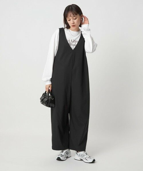 green label relaxing / グリーンレーベル リラクシング サロペット・オールインワン | オルマイ ツイル サロペット(BLACK)