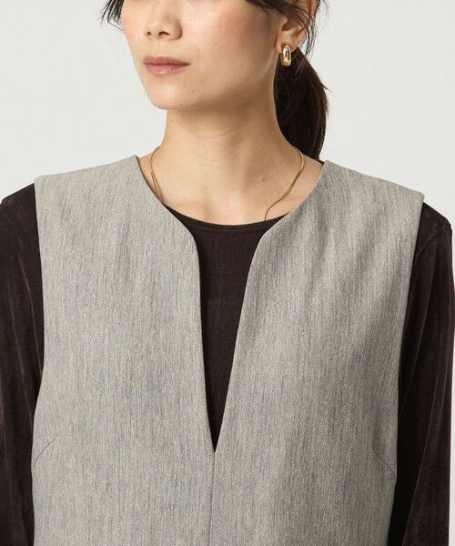 green label relaxing / グリーンレーベル リラクシング サロペット・オールインワン | ［size SHORT/TALLあり］ツイードライク キーネック オールインワン | 詳細18
