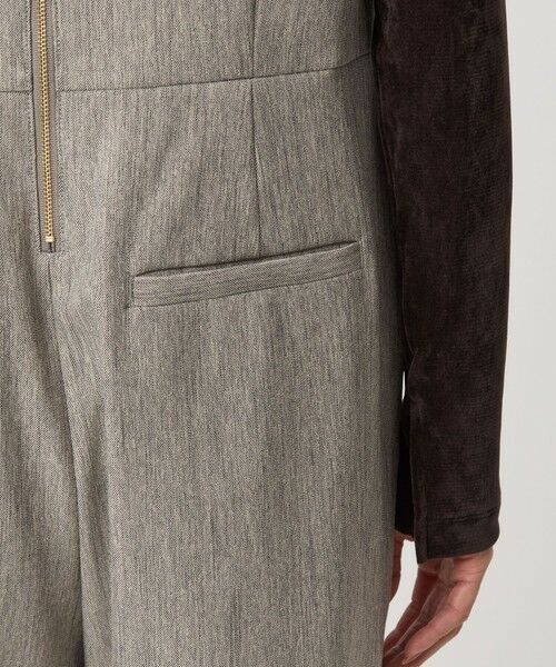 green label relaxing / グリーンレーベル リラクシング サロペット・オールインワン | ［size SHORT/TALLあり］ツイードライク キーネック オールインワン | 詳細19