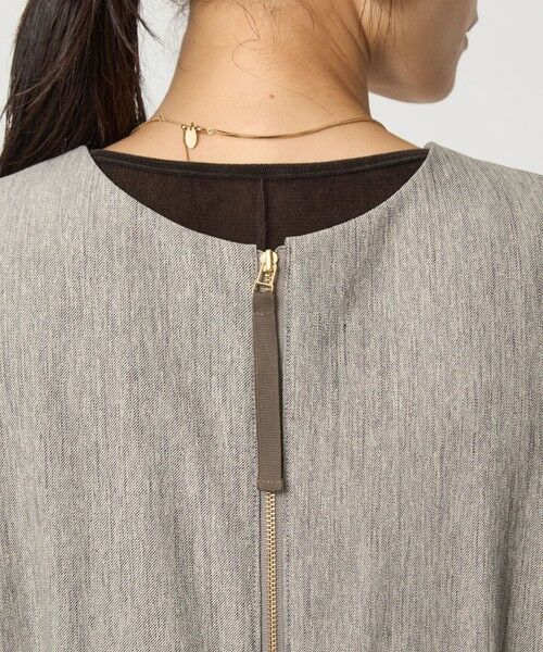 green label relaxing / グリーンレーベル リラクシング サロペット・オールインワン | ［size SHORT/TALLあり］ツイードライク キーネック オールインワン | 詳細20