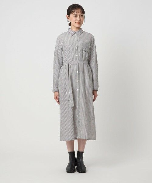 To b. by agnes b.コラボ＞エンブロイダリー シャツ ワンピース