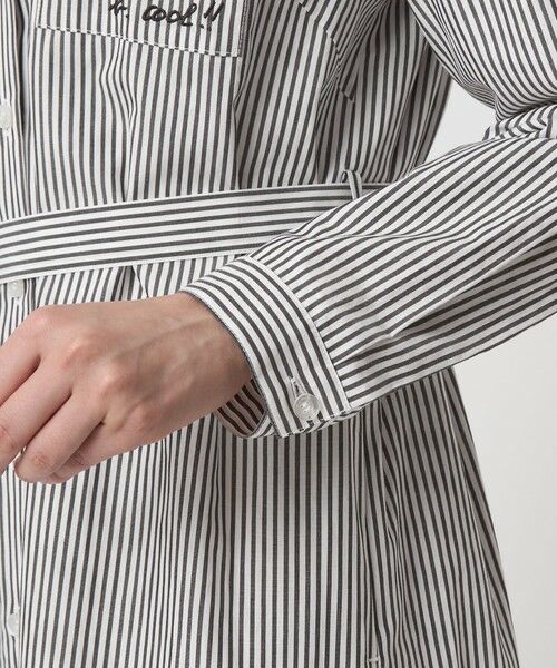 green label relaxing / グリーンレーベル リラクシング ロング・マキシ丈ワンピース | ＜To b. by agnes b.コラボ＞エンブロイダリー シャツ ワンピース | 詳細9