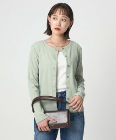 green label relaxing / グリーンレーベル リラクシング カーディガン・ボレロ | メランジ ブークレ 2WAY カーディガン