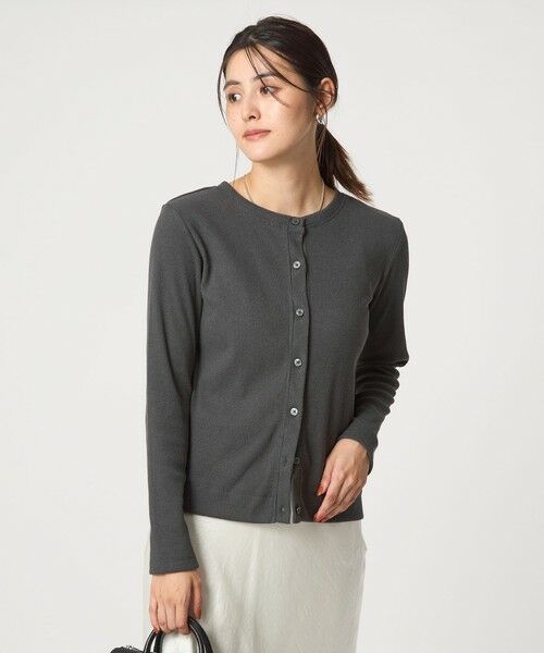 green label relaxing / グリーンレーベル リラクシング カーディガン・ボレロ | メランジ ブークレ 2WAY カーディガン | 詳細1